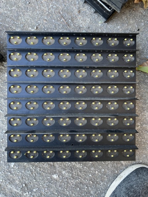 Daktronics 8x8 orange LED panel front