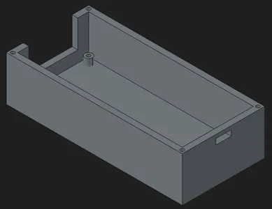 The final bottom case 3D model in FreeCAD
