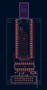 The final PCB layout in KiCAD